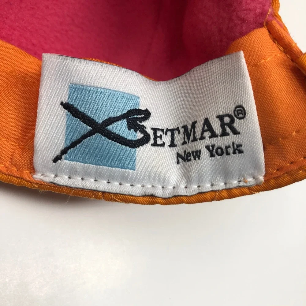 Betmar New York Quilted Orange Baseball Cap Adjustable Hook and‎ Loop Closure